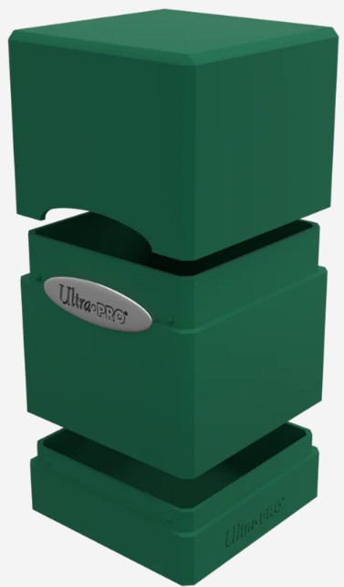 Classic Satin Tower Deck Box Green