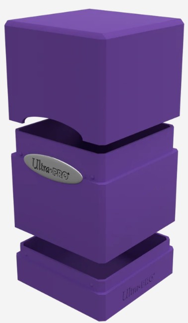 Classic Satin Tower Deck Box Royal Purple