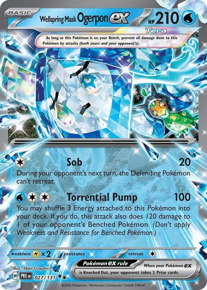 Wellspring Mask Ogerpon ex - 027/131 - SV: Prismatic Evolutions (PRE)