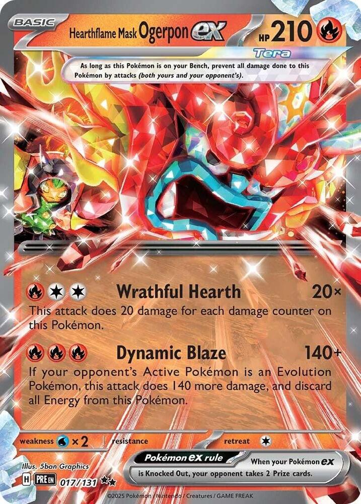 Hearthflame Mask Ogerpon ex - 017/131 - SV: Prismatic Evolutions (PRE)