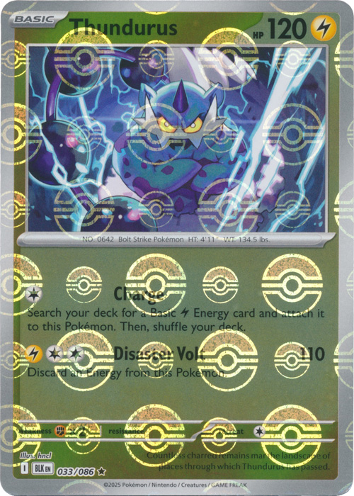 Thundurus (Poke Ball Pattern) - SV: Black Bolt (BLK)