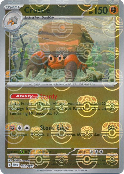 Crustle (Master Ball Pattern) - SV: Black Bolt (BLK)