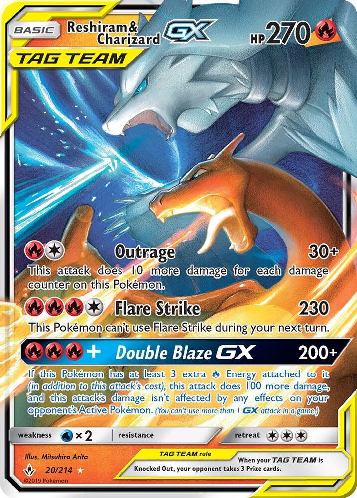 Reshiram & Charizard GX - SM - Unbroken Bonds (SM10)