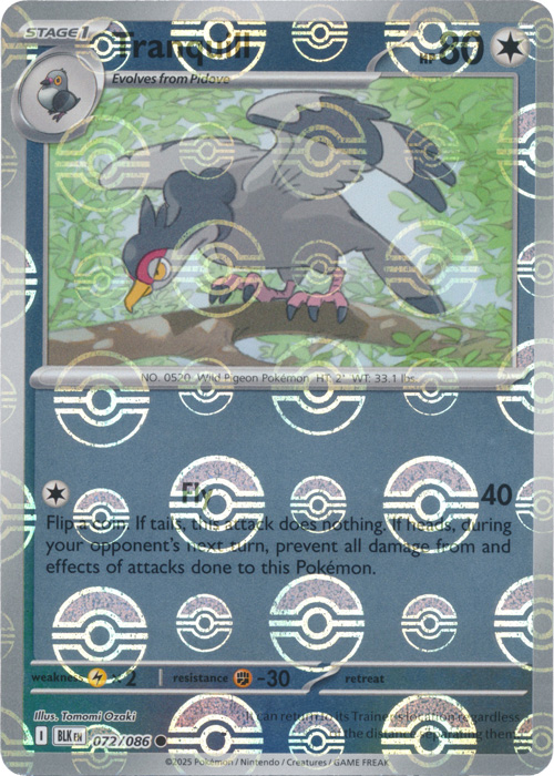 Tranquill (Poke Ball Pattern) - SV: Black Bolt (BLK)