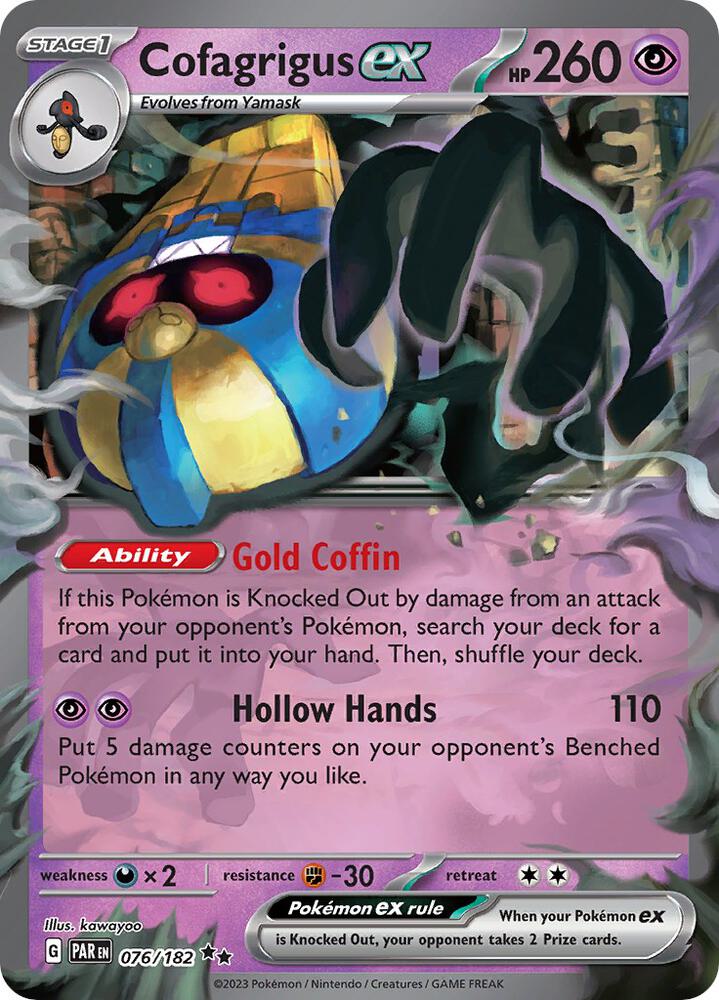 Cofagrigus ex - SV04: Paradox Rift 076/182