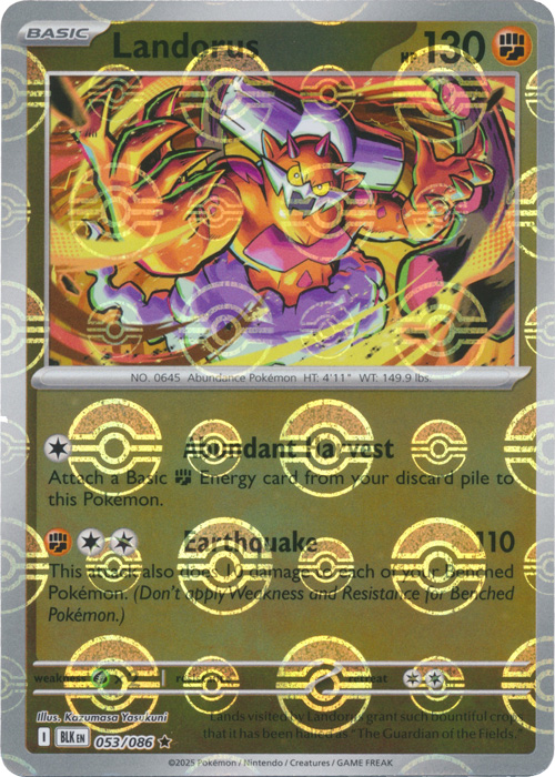 Landorus (Poke Ball Pattern) - SV: Black Bolt (BLK) 