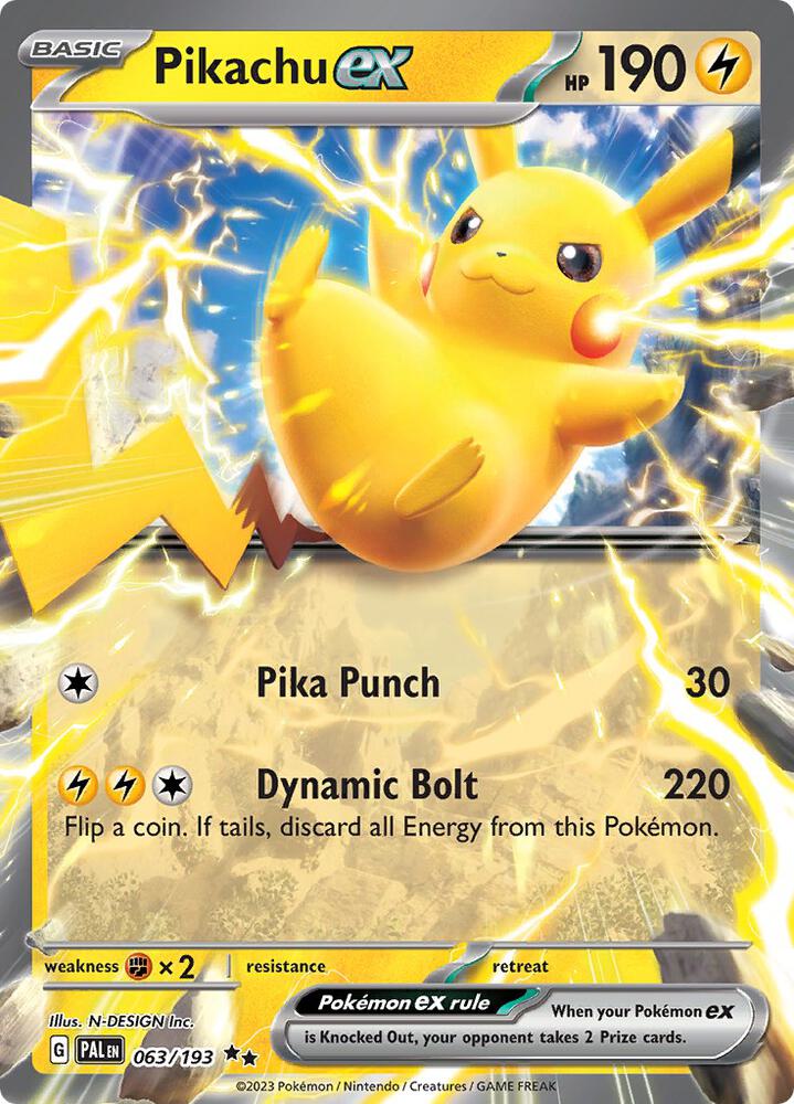 Pikachu ex - SV02: Paldea Evolved 063/193