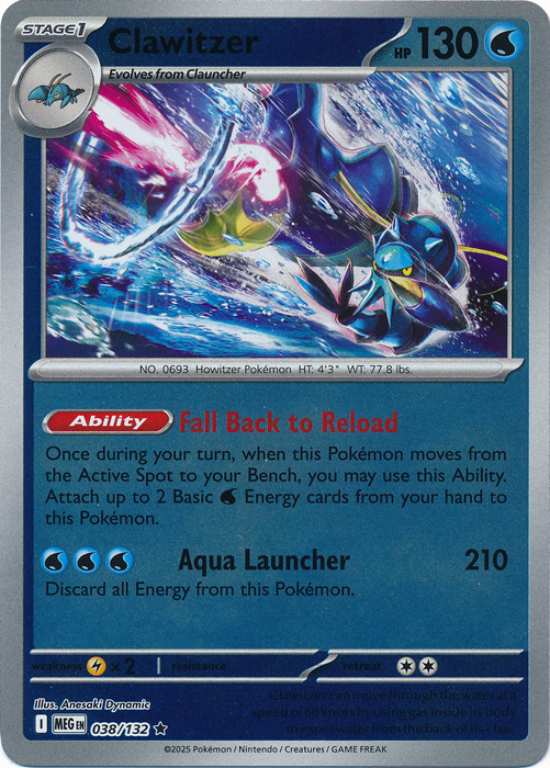 Clawitzer - 038/132 - ME01: Mega Evolution (MEG)