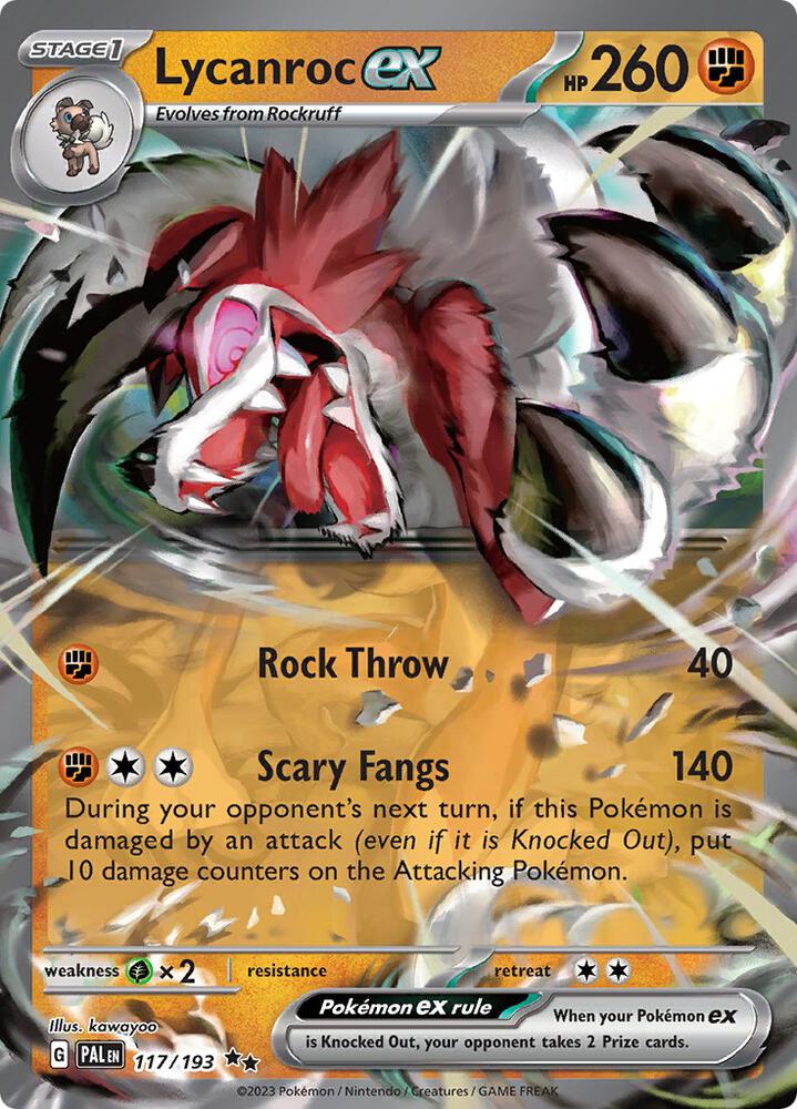 Lycanroc ex - SV02: Paldea Evolved 117/193