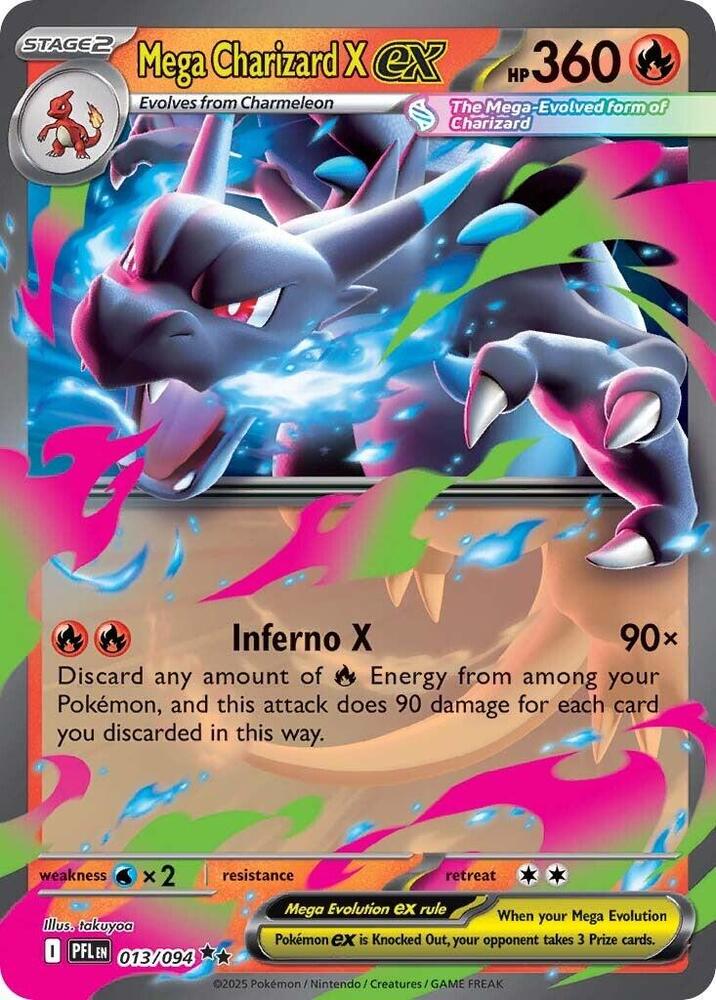 Mega Charizard X ex - 013/094 - ME02: Phantasmal Flames (PFL)