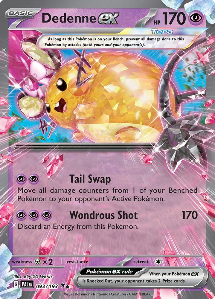 Dedenne ex - 093/193 - SV02: Paldea Evolved (PAL)