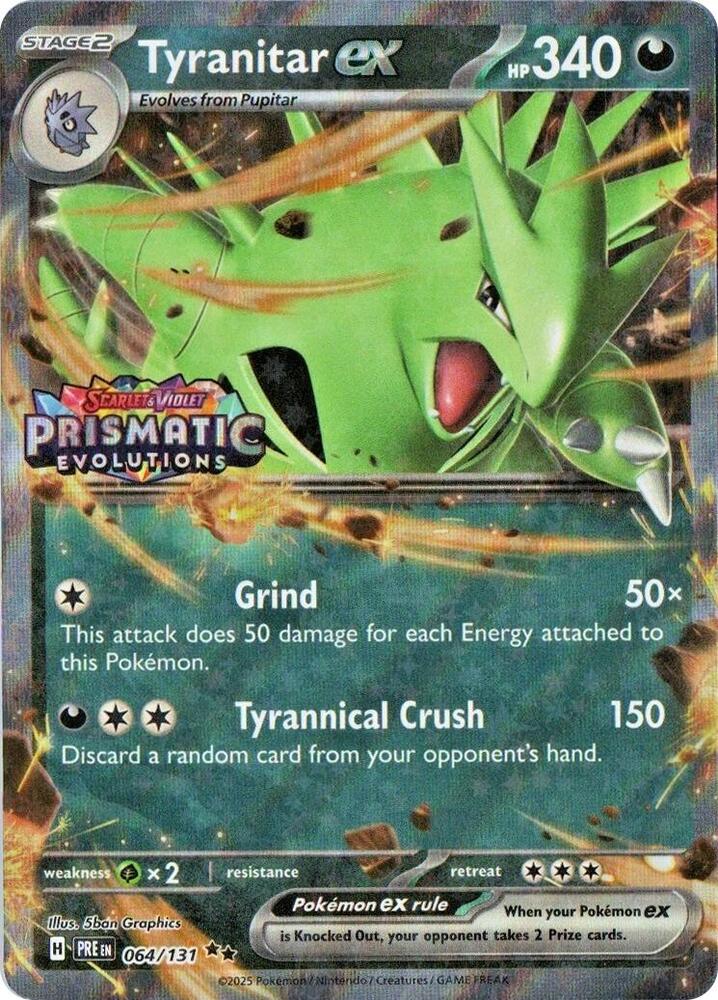Tyranitar ex (Prismatic Evolutions Stamp) - Miscellaneous Cards & Products (MCAP)