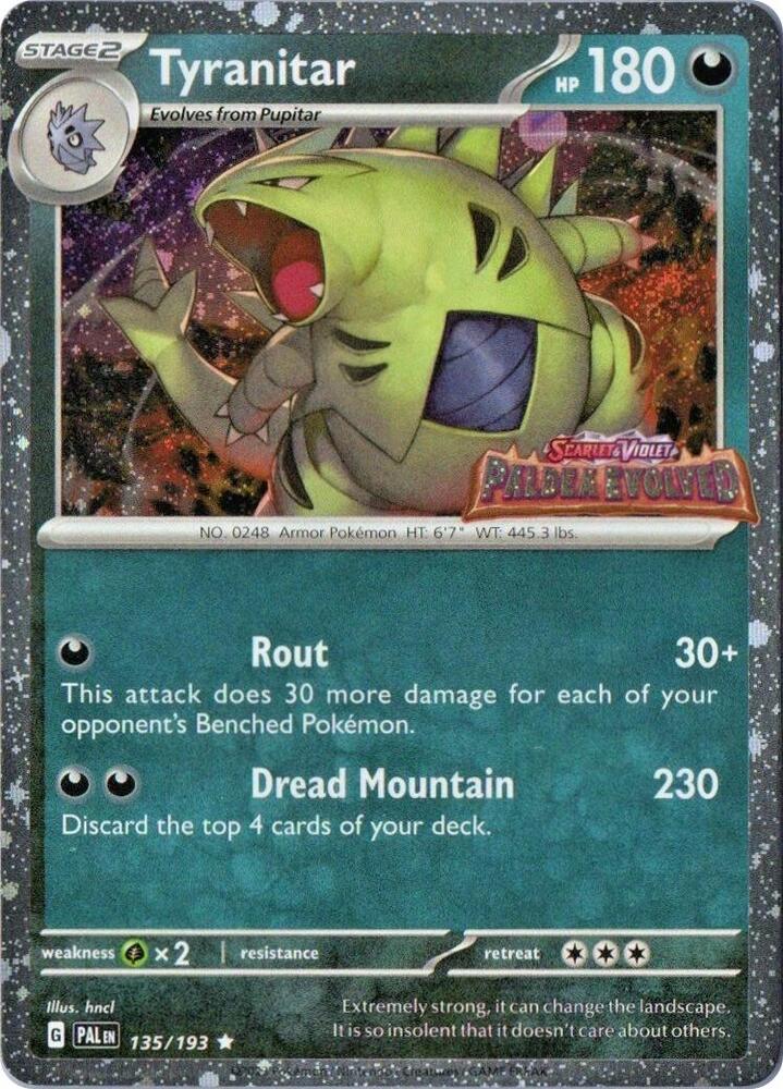 Tyranitar (Paldea Evolved Stamp) - Miscellaneous Cards & Products (MCAP)