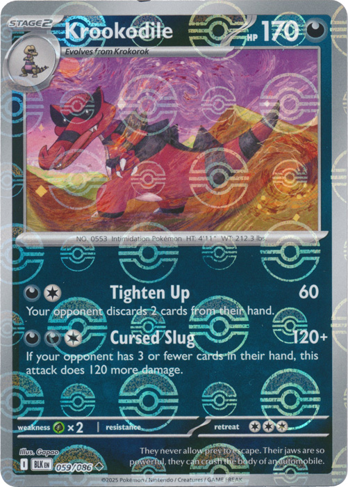 Krookodile (Poke Ball Pattern) - SV: Black Bolt (BLK)
