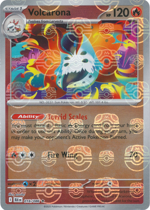 Volcarona (Master Ball Pattern) - SV: Black Bolt (BLK)