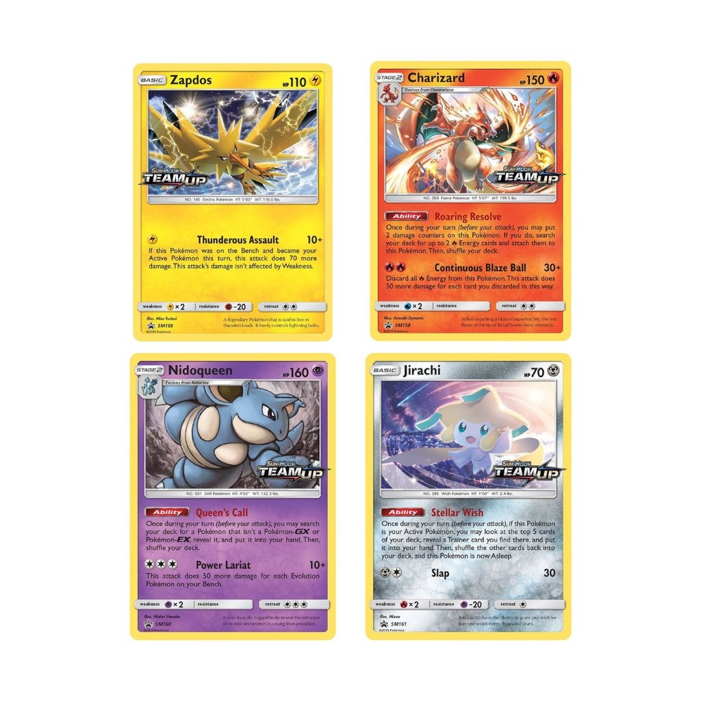 Charizard, Zapdos, Nidoqueen, Jirachi - SM158,159,160,161 - SM Promos (SMP)