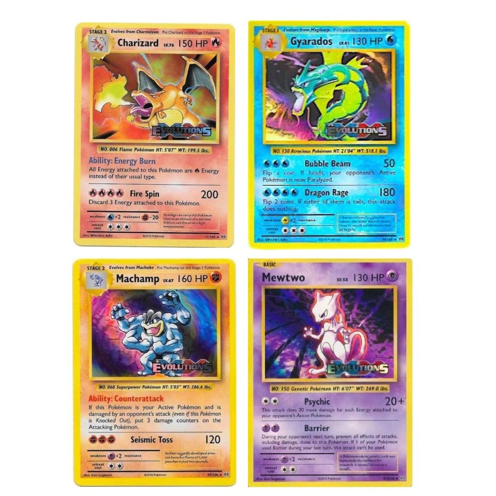 Charizard, Gyarados, Machamp, Mewtwo (XY Evolutions Prerelease) - XY Promos (PR)