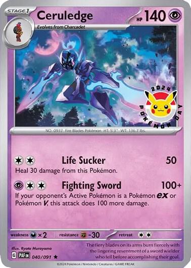 Ceruledge - 040/091 (Pokemon Day 2024) (Cosmos Holo) - Miscellaneous Cards & Products