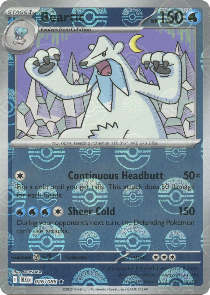 Beartic (Poke Ball Pattern) - SV: Black Bolt (BLK)