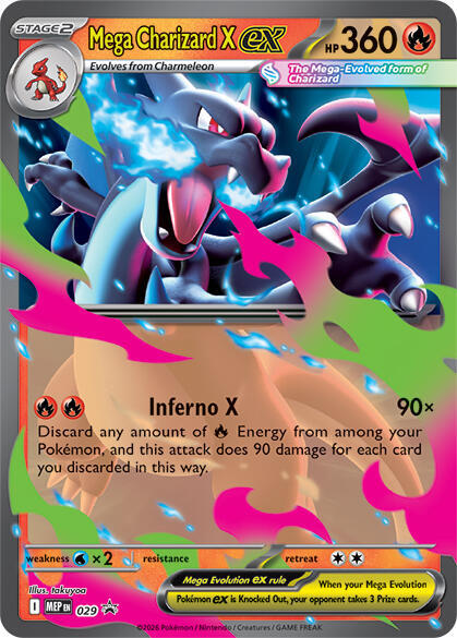 Mega Charizard X ex - 029 - ME: Mega Evolution Promo (MEP)