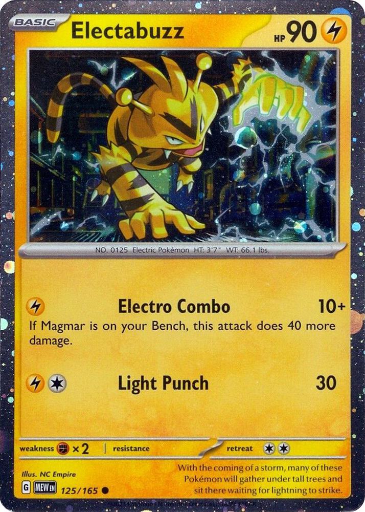 Electabuzz - 125/165 (Cosmos Holo) - Miscellaneous Cards & Products
