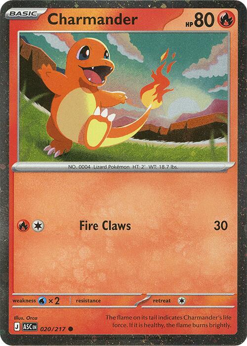 Charmander - 020/217 (Cosmos Holo) - Miscellaneous Cards & Products (MCAP)