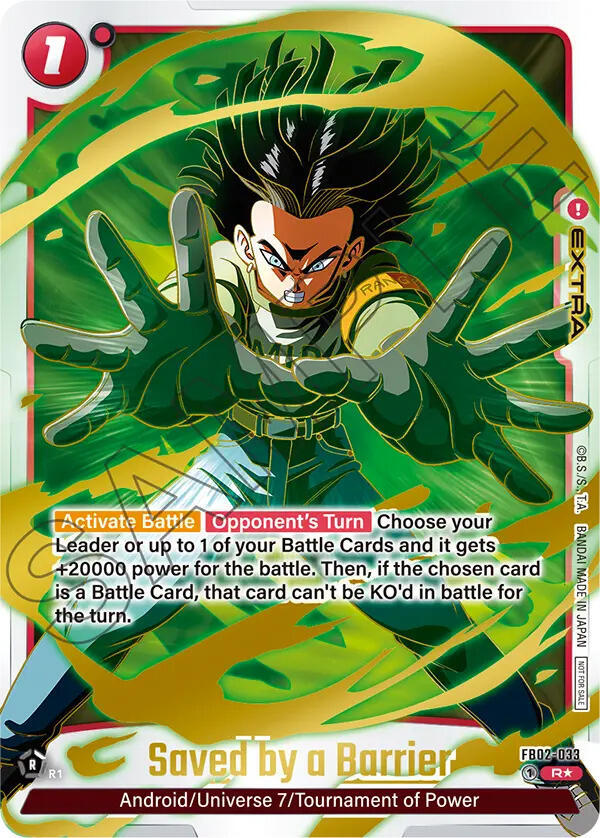 Saved by a Barrier - FB02-033 (Championship Pack 01) (Gold) - Tournament and Championship Promos (DBSFW_TPR)