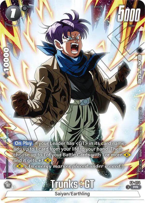 Trunks : GT - FP-074 (Tournament Pack 10) - Tournament and Championship Promos (DBSFW_TPR)