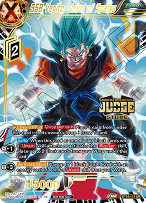 SSB Vegito, Union of Sparks (Judge Pack Vol.18) (Store) - Judge Promotion Cards (JPR)