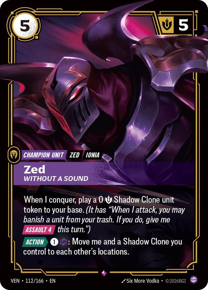 Zed, Without a Sound - Vendetta (VEN)