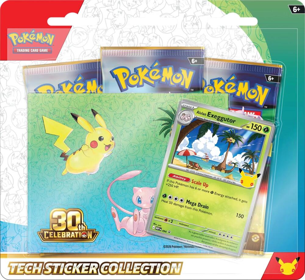 30th Celebration Tech Sticker Collection [Alolan Exeggutor] - ME: 30th Celebration (30C)(Ingles)