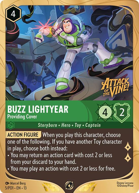 Buzz Lightyear - Providing Cover (Prerelease Promo) - Disney Lorcana Promo Cards (DLPC) 