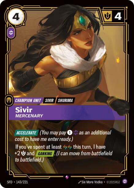 Sivir, Mercenary - Spiritforged (SFD)