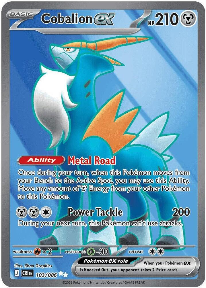 Cobalion ex - 103/086 - ME04: Chaos Rising (CRI)