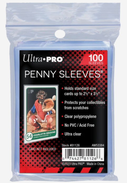100ct PENNY SLEEVES® 2.5" x 3.5" Soft Trading Card Protectors