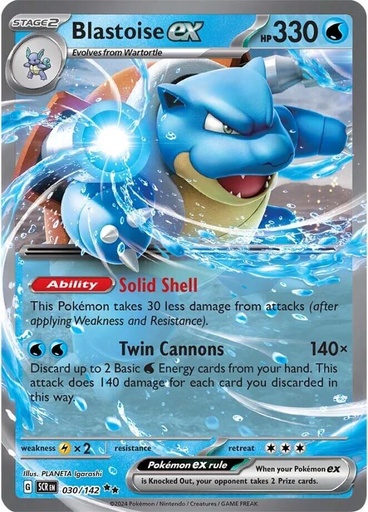 Blastoise ex - SV07: Stellar Crown 030/142