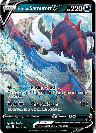 Hisuian Samurott V - SWSH239 - SWSH: Sword & Shield Promo Cards 