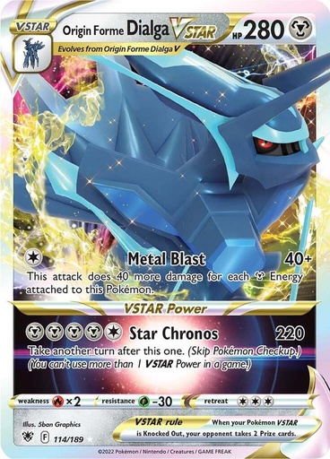 Origin Forme Dialga VSTAR - SWSH10: Astral Radiance 114/189