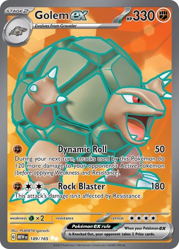 Golem ex - 189/165 - SV: Scarlet & Violet 151 (MEW)