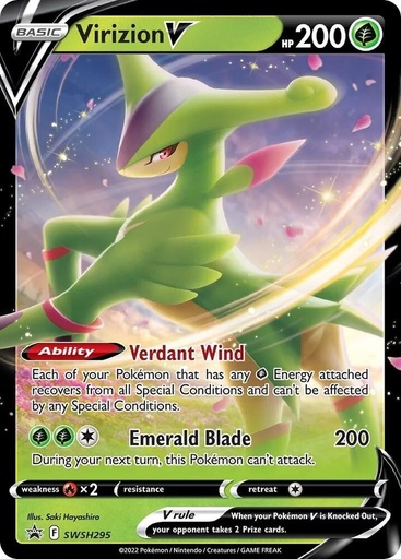 Virizion V - SWSH295 - SWSH: Sword & Shield Promo Cards