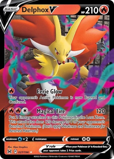Delphox V - SWSH11: Lost Origin (SWSH11) 027/196