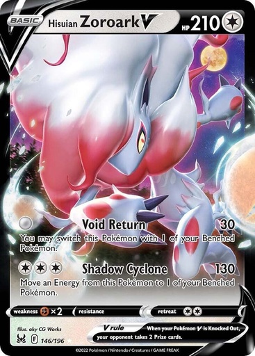 Hisuian Zoroark V - SWSH11: Lost Origin (SWSH11) 146/196