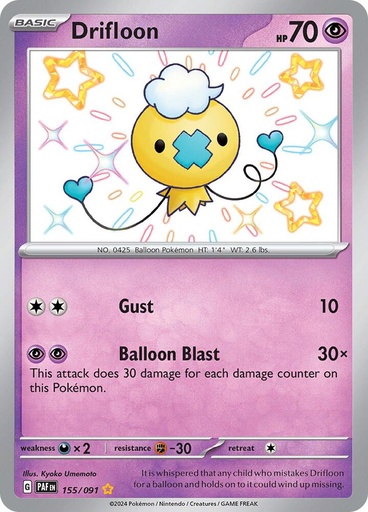 Drifloon - SV: Paldean Fates (PAF) 155/091