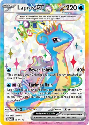 Lapras ex - 158/142 - SV07: Stellar Crown (SCR)