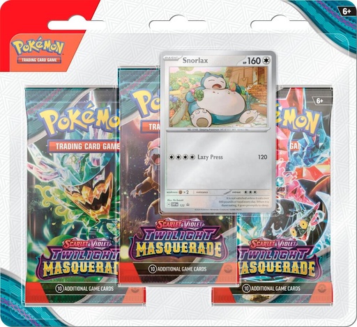 Twilight Masquerade 3 Pack Blister [Snorlax] - SV06