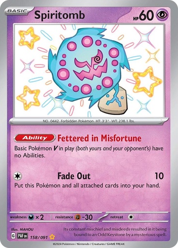 Spiritomb - SV: Paldean Fates 158/091