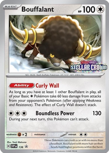 Bouffalant - 136 - SV: Scarlet & Violet Promo Cards (SVP)