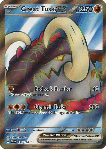 Great Tusk ex - 230/198 - SV01: Scarlet & Violet Base Set (SVI)