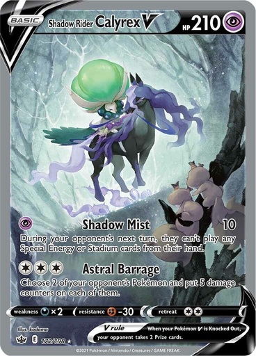 Shadow Rider Calyrex V (Alternate Full Art) - SWSH06: Chilling Reign 172/198