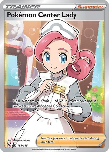 Pokemon Center Lady (Full Art) - SWSH04: Vivid Voltage (SWSH04)
